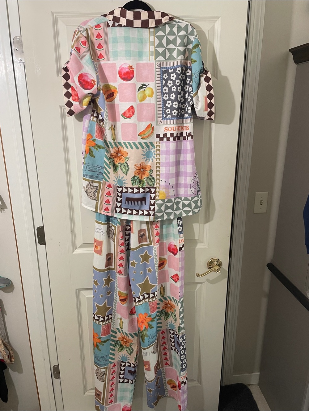 Multi-Color Patchwork Resort Wear- Playful Pattern - Picture 4 of 4